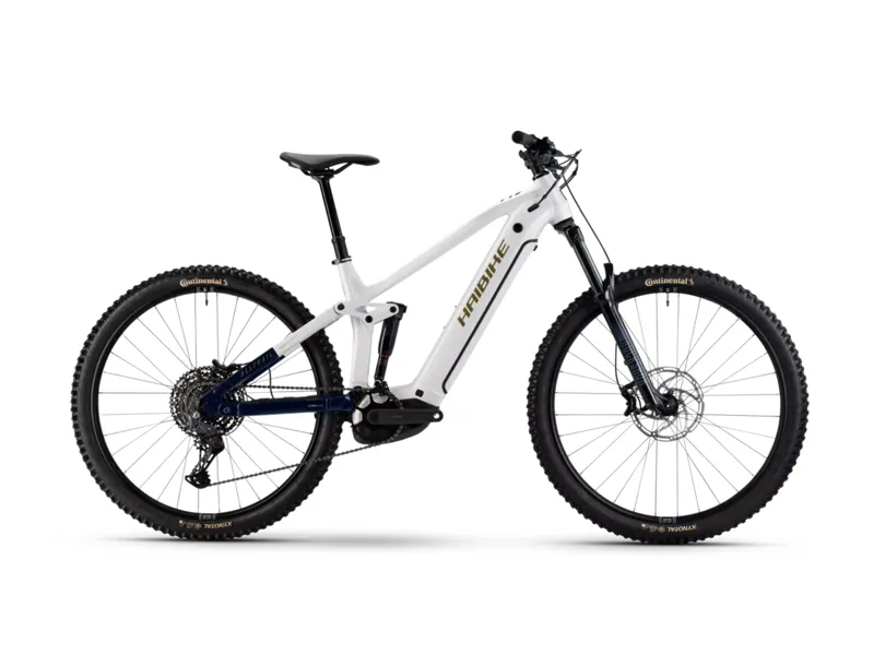 Haibike Alltrail 8 Full Suspension E.Bike - Gloss White/ Blue/ Gold