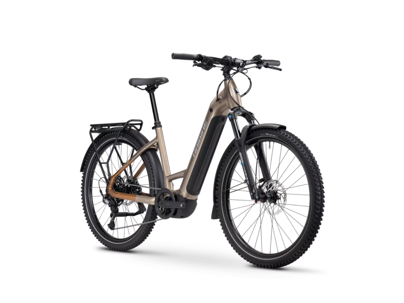 Haibike Trekking 6.5 Low Step Hybrid E.Bike - Gloss Toffee/ Sand/ Silver-1