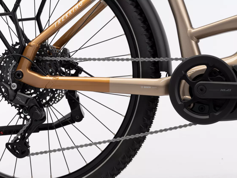 Haibike Trekking 6.5 Low Step Hybrid E.Bike - Gloss Toffee/ Sand/ Silver-3