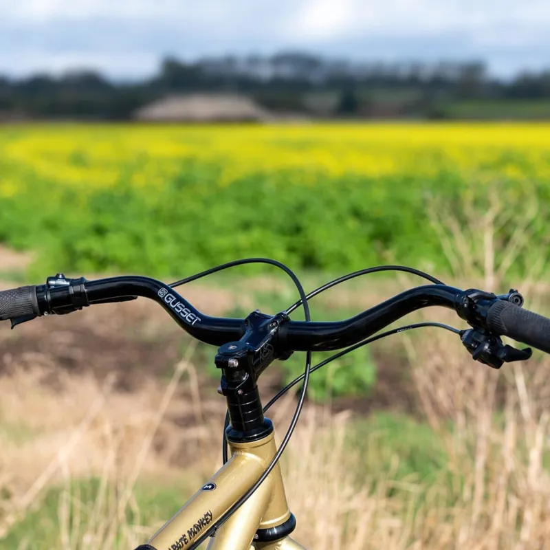 Gusset Beard Bar - 750mm 31.8mm Alloy Handlebar - Silver-2