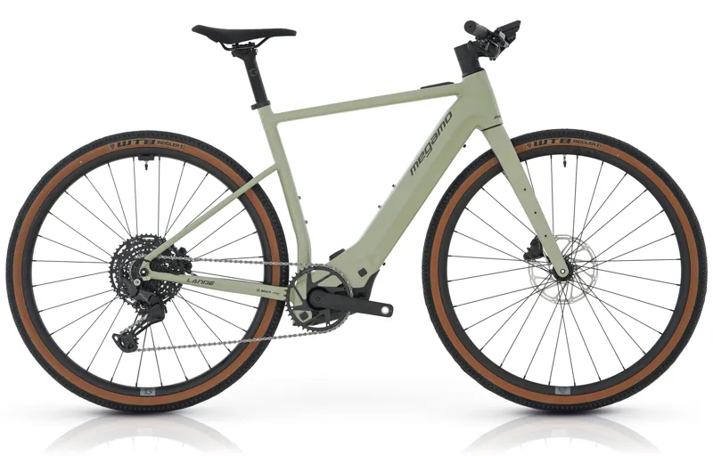 Megamo Lande Flat-bar Gravel E.Bike - Gloss Sage Green