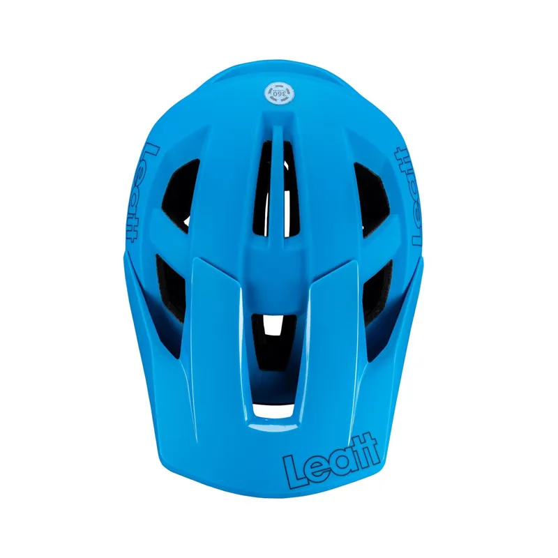 Leatt Helmet MTB Enduro 2.0 Detactable Chinbar Full Face - Cyan/ Black-4