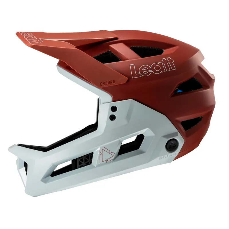 Leatt Helmet MTB Enduro 2.0 Detactable Chinbar Full Face - Lava