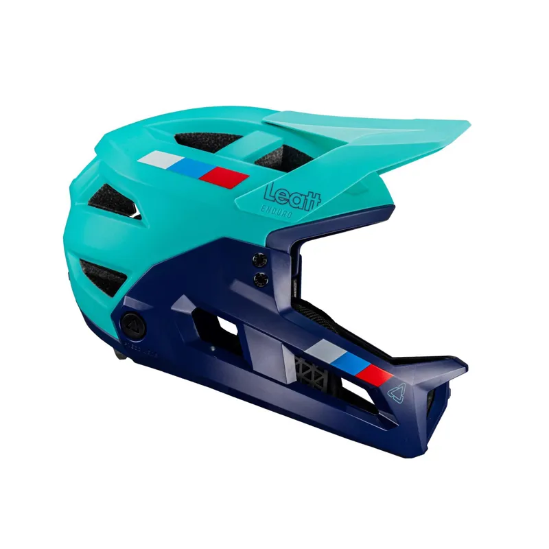 Leatt MTB Enduro 2.0 Junior Detachable Chinbar Full Face Helmet - Aqua-3
