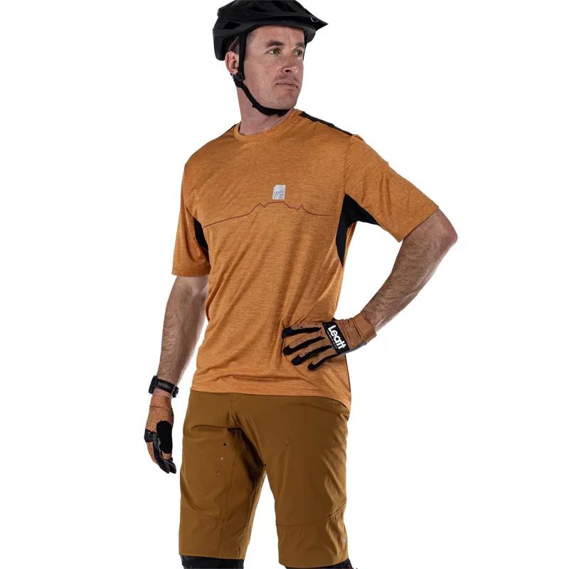 Leatt Trail 1.0 MTB Short Sleeve Jersey - Rust-2