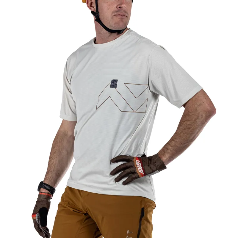 Leatt Jersey MTB Trail X-Flow 1.0 Short Sleeve Jersey - Cream-4