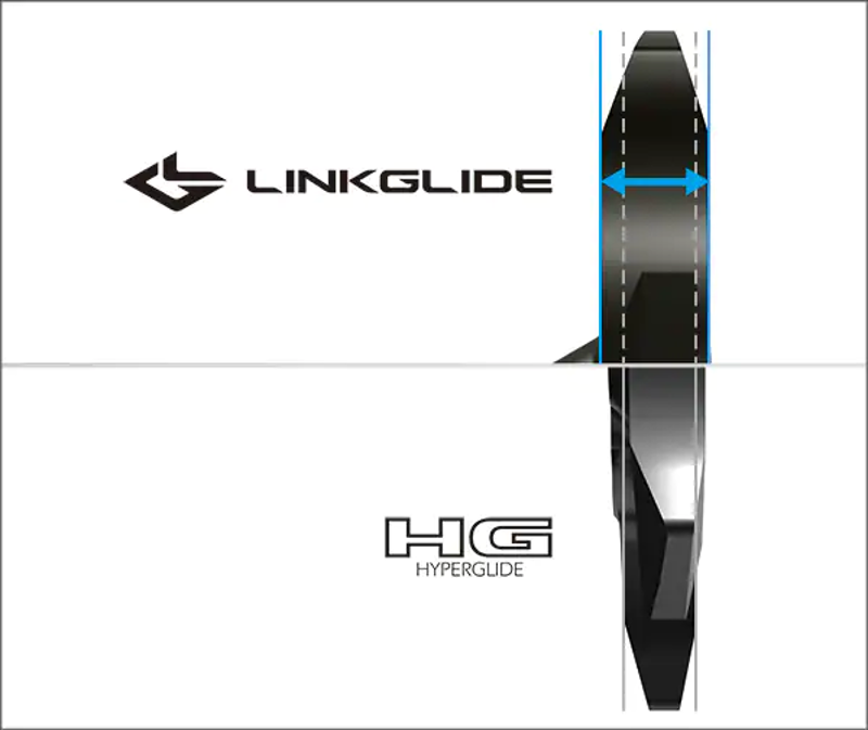 Shimano CS-LG600 Linkglide 11 Speed Cassette - 11- 50 - Silver/ Black-1