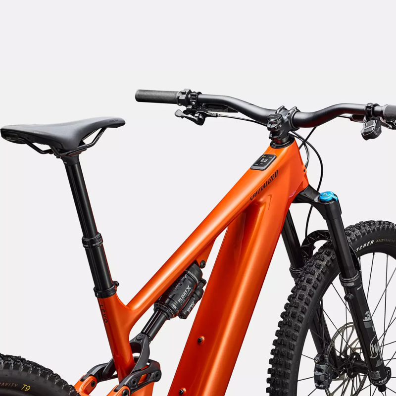 Specialized Levo 4 Comp E.Mountain Bike - Deep Gloss Orange Over Silver/ Dark Navy-3