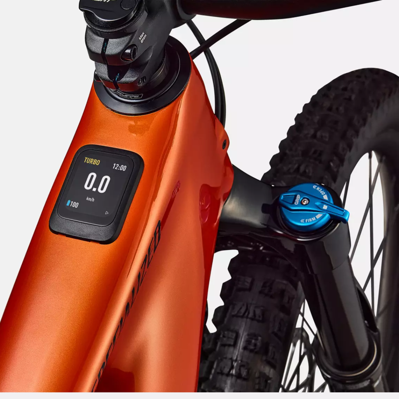 Specialized Levo 4 Comp E.Mountain Bike - Deep Gloss Orange Over Silver/ Dark Navy-8