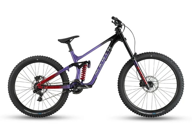 Marin Quake 29 Downhill Mountain Bike - Gloss Black/ Purple/ Red