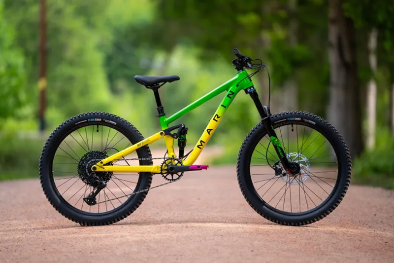 Marin Rift Zone 26 KIds Full Suspension Mountain Bike - Gloss Green/ Yellow-1