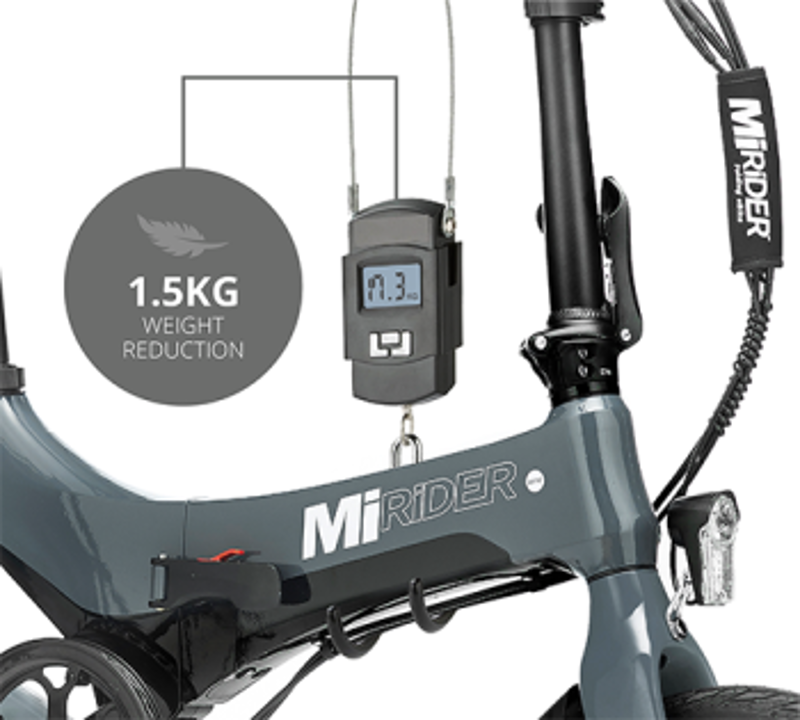 MiRiDER One 16 Folding E-Bike - Platinum Silver-6