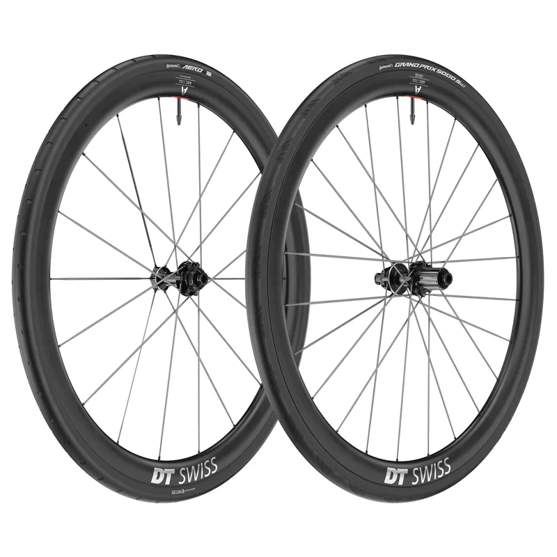 DT Swiss ARC 1100 Spline CS DB WTS Aero Tubeless Carbon Road Wheels - Black