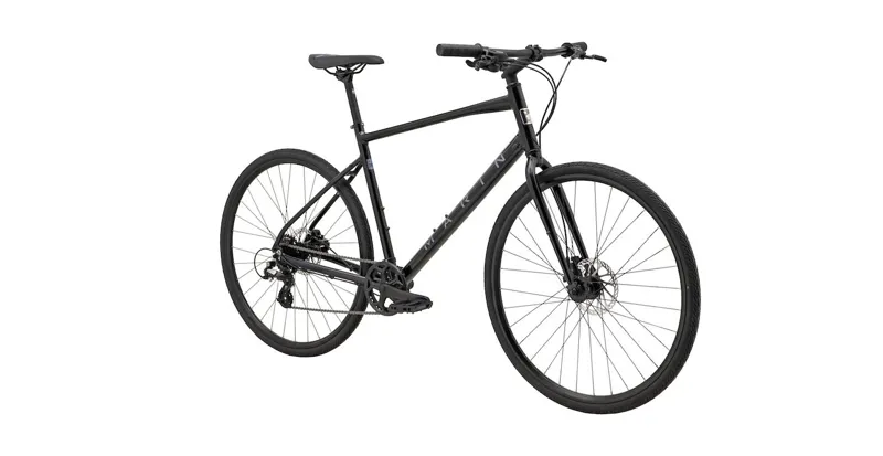 Marin Presidio 1 Hybrid Bike - Gloss Metallic Black/ Charcoal/ Blue-1
