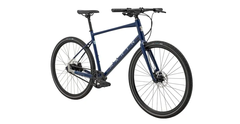 Marin Presidio 3 Hybrid Bike - Gloss Navy/ Dark Silver/ Silver Cyan-1