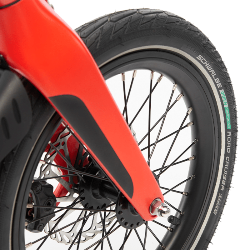 MiRiDER One 16 Folding E-Bike - Eclipse Red-3