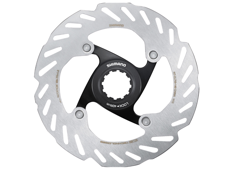 Shimano CL-700 Icetec Centerlock Disc Rotors Internal Lockring - Silver/ Black-1
