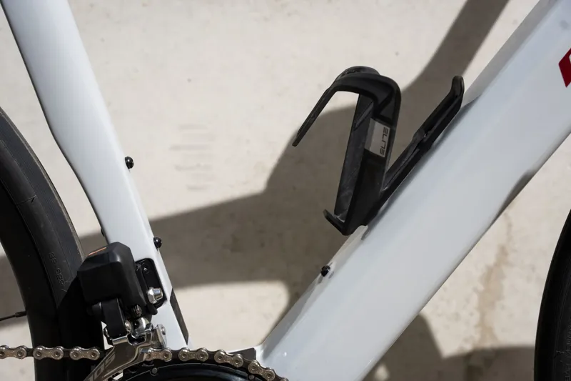 Ridley E-Grifn 105 Di2 E.Road Bike - Gloss Battle Ship Grey/ Candy Red-3