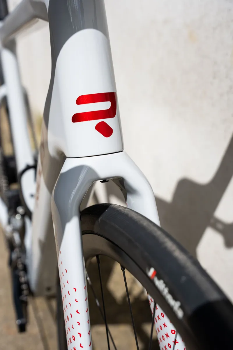 Ridley E-Grifn Ultegra Di2 E.Road Bike - Gloss Battle Ship Grey/ Candy Red-1