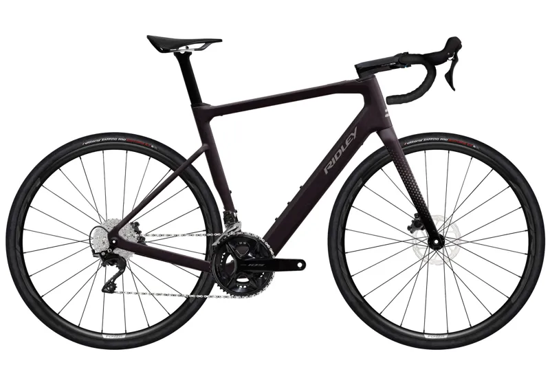 Ridley E-Grifn 105 2x12 E.Road Bike - Matt Dark Plum Metallic