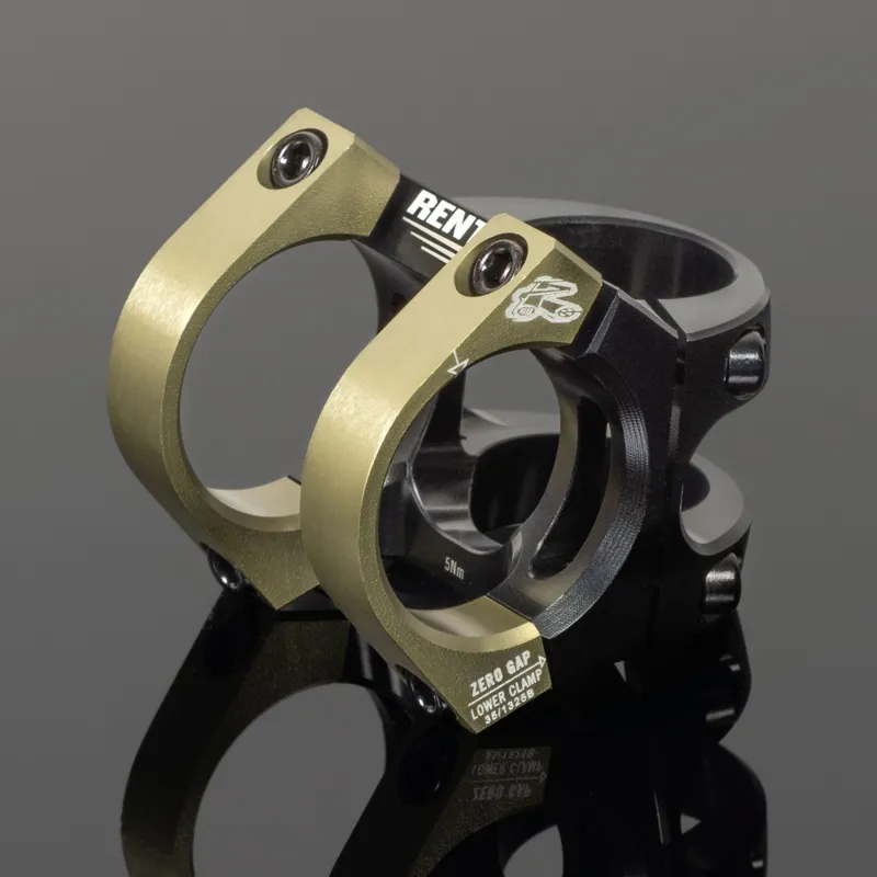 Renthal Apex V2 35mm Clamp Handlebar Stems - Black/ Gold-1