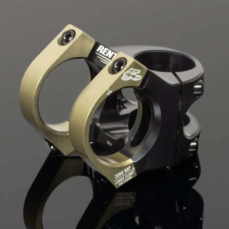 Renthal Apex V2 35mm Clamp Handlebar Stems - Black/ Gold-2