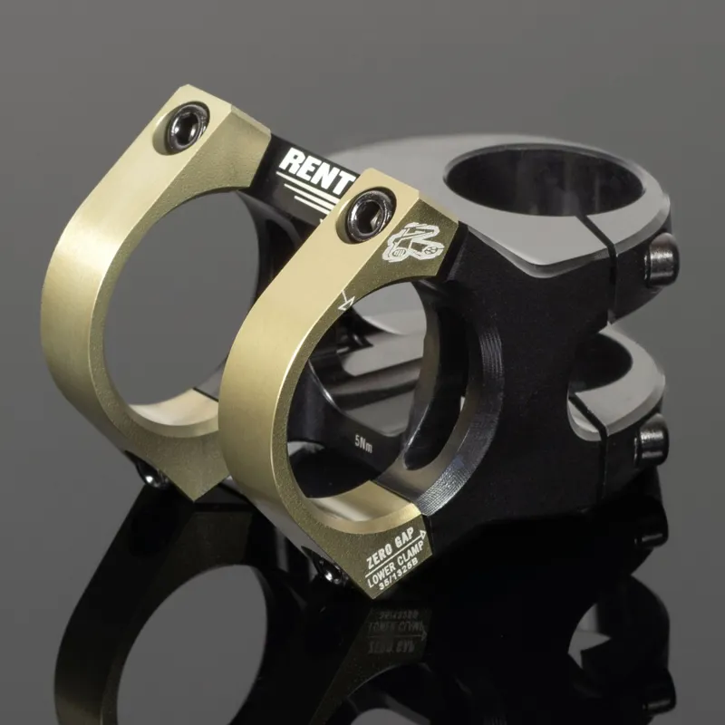 Renthal Apex V2 35mm Clamp Handlebar Stems - Black/ Gold-3