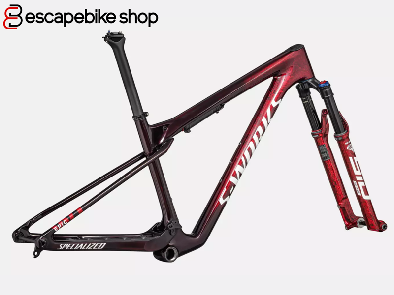 S-Works Epic World Cup Suspension Mountain Bike Frame - Gloss Red Tint-2