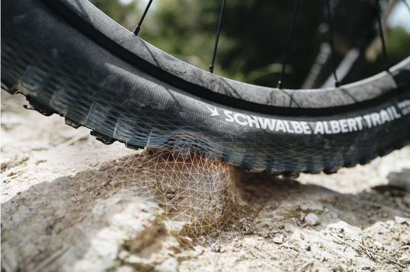 Schwalbe Albert Radial Gravity Pro Folding EVO TLR Tyres - Black-4