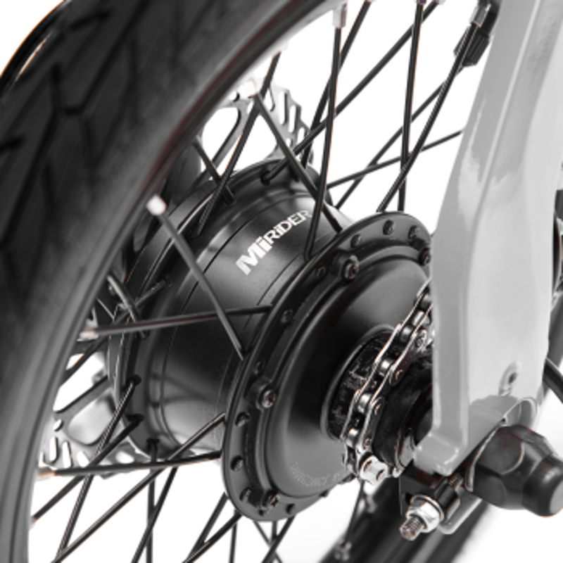 MiRiDER One 16 Folding E-Bike - Platinum Silver-5