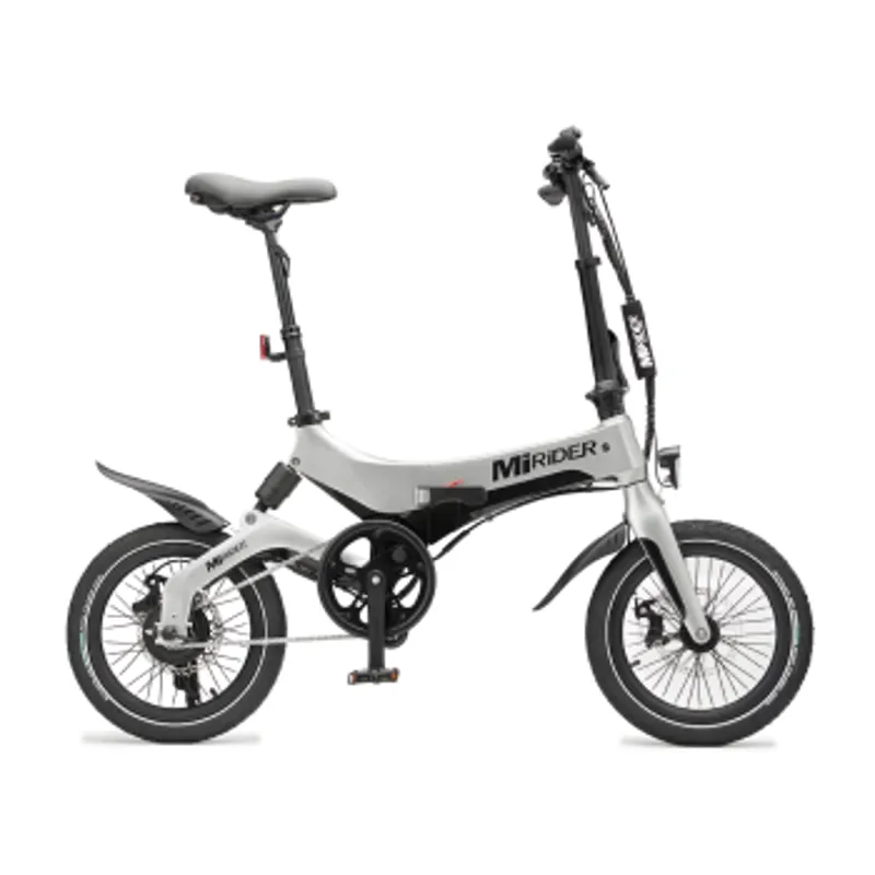 MiRiDER One 16 Folding E-Bike - Platinum Silver