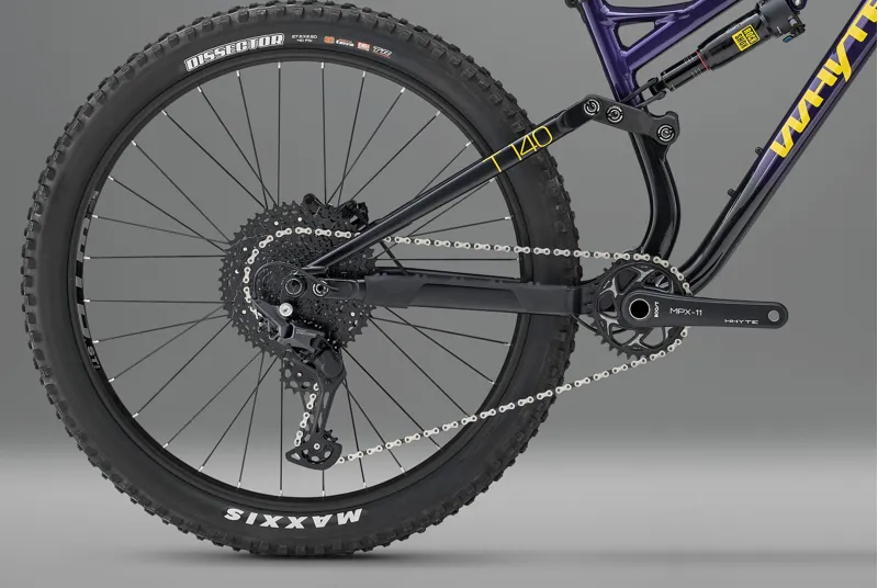 Whyte Bikes T-140 27 Junior Full Suspension MTB - Gloss Purple/ Black/ Yellow-2