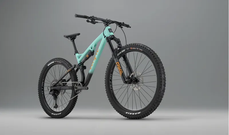 Whyte Bikes T-140 27 Junior Full Suspension MTB - Gloss Green/ Coral Orange-1