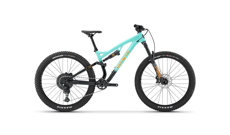 Whyte Bikes T-140 27 Junior Full Suspension MTB - Gloss Green/ Coral Orange