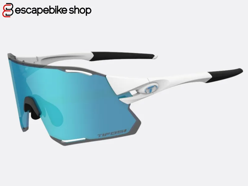 Tifosi Rail Race Blue Clarion Lens Sunglasses 2 Lens - Matt White