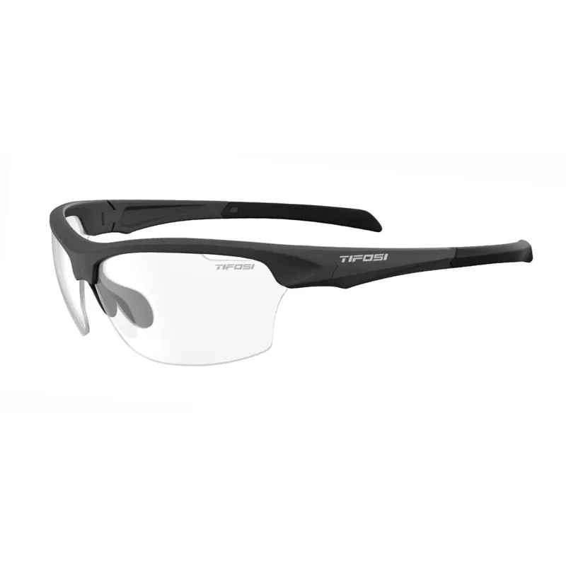 Tifosi Intense Single Lens Sunglass Matt Gunmetal With Clear lens