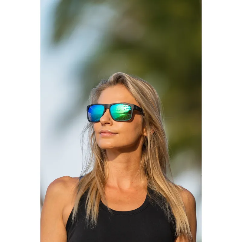Tifosi Swick Single Lens Sunglasses - Blackout/ Polarized Blue Mirror-3