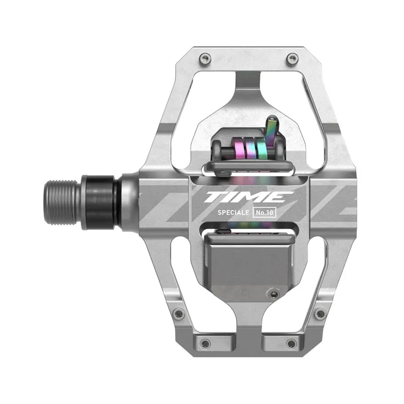 Time Pedals Specialie 10 MTB Pedals Including Atac Standard Cleats - Raw Aluminium