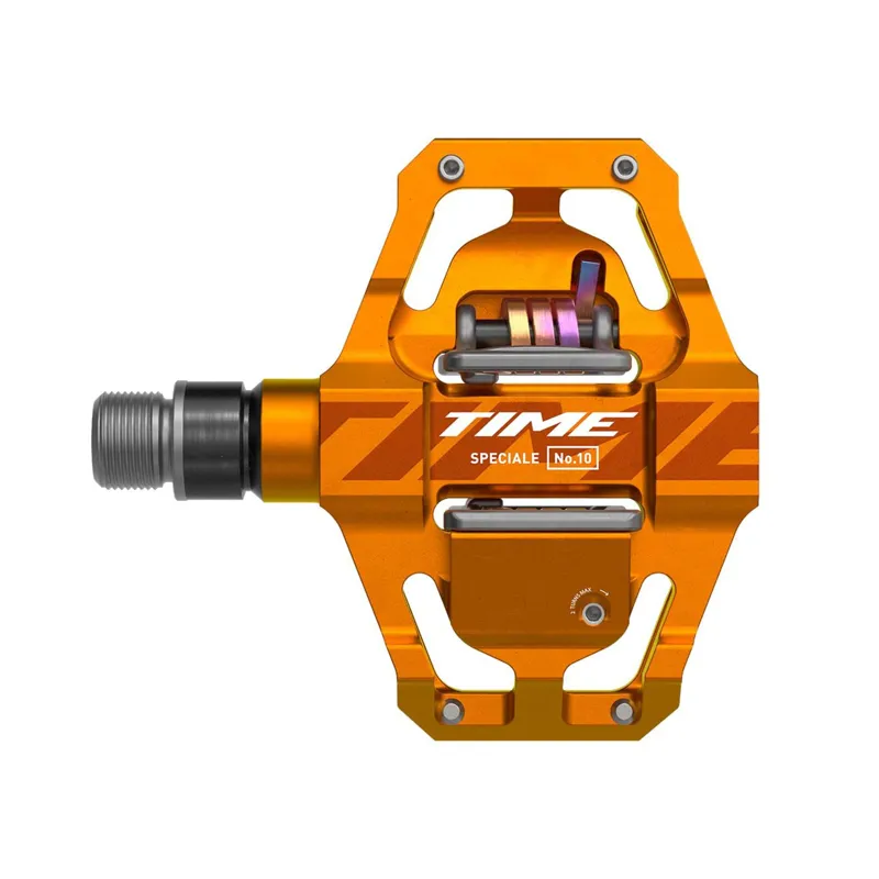 Time Pedals Specialie 10 MTB Pedals Including Atac Standard Cleats - Tangerine Aluminium