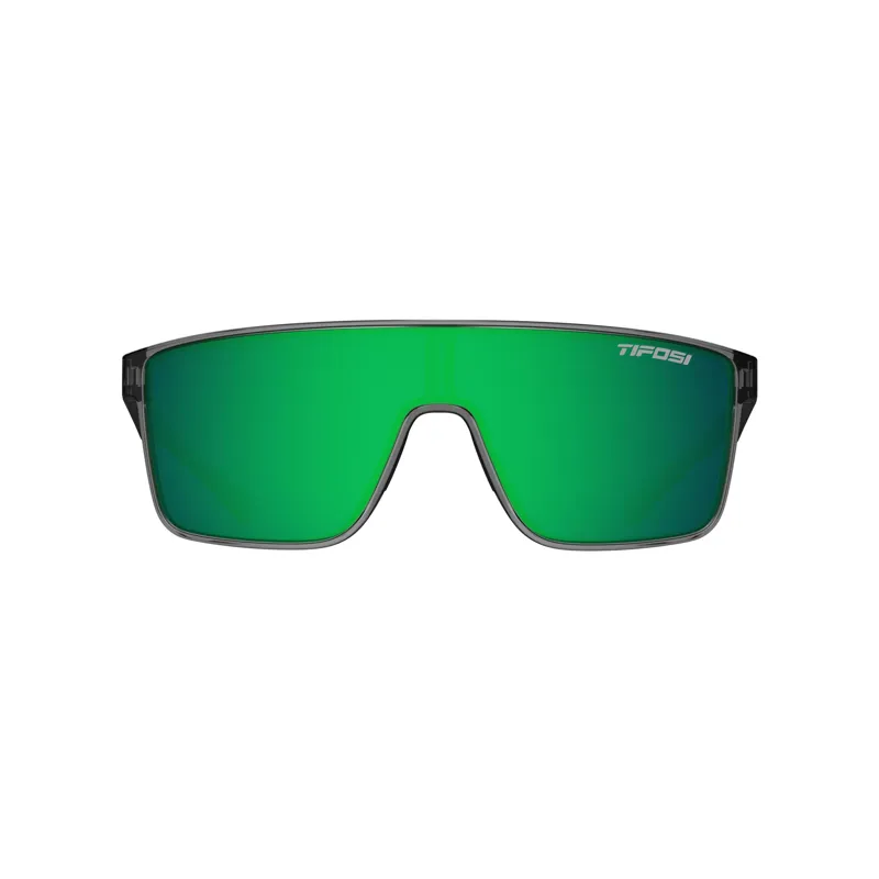 Tifosi Sanctum Single Lens Sunglasses - Crystal Smoke/ Green Mirror-2