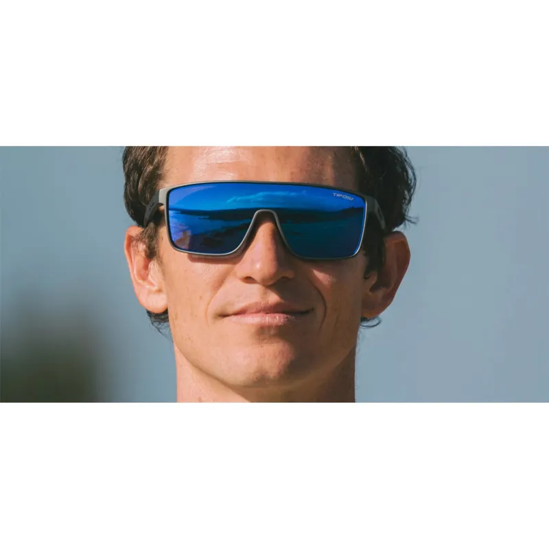 Tifosi Sanctum Single Lens Sunglasses - Matte Gunmetal/ Blue-8