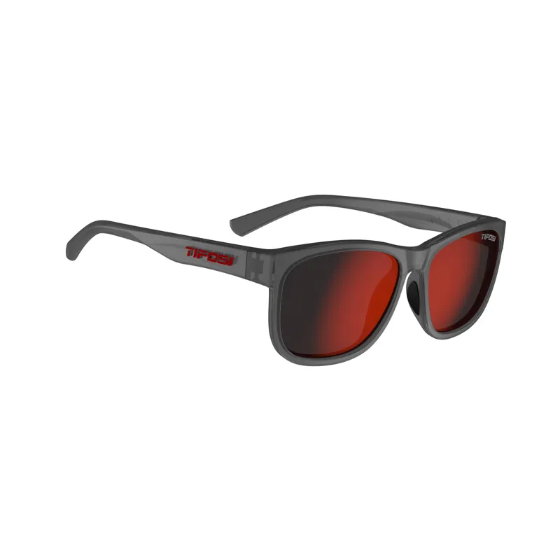 Tifosi Swank XL Single Lens Sunglasses - Satin Vapor/ Red-1
