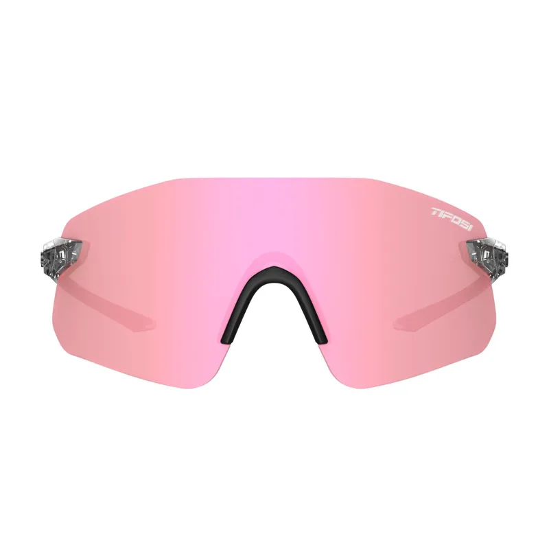 Tifosi Vogel SL Single Lens Sunglasses - Crystal Clear/ Pink Mirror-2