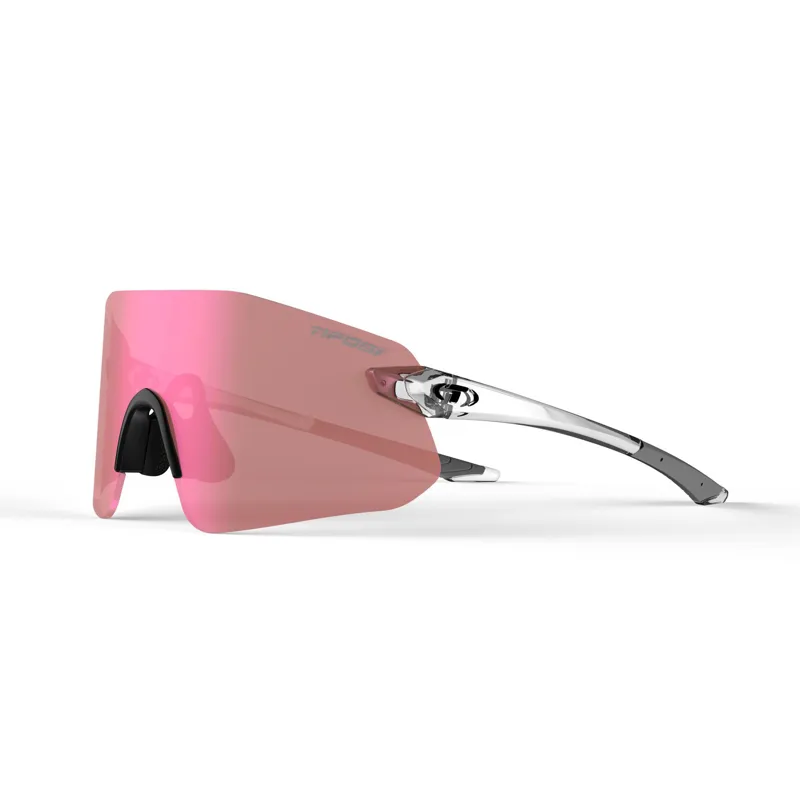 Tifosi Vogel SL Single Lens Sunglasses - Crystal Clear/ Pink Mirror-3
