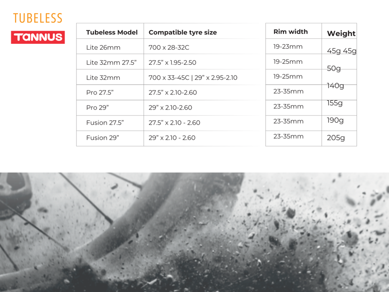 Tannus Tubeless Armour Insert - Fusion - Black-1