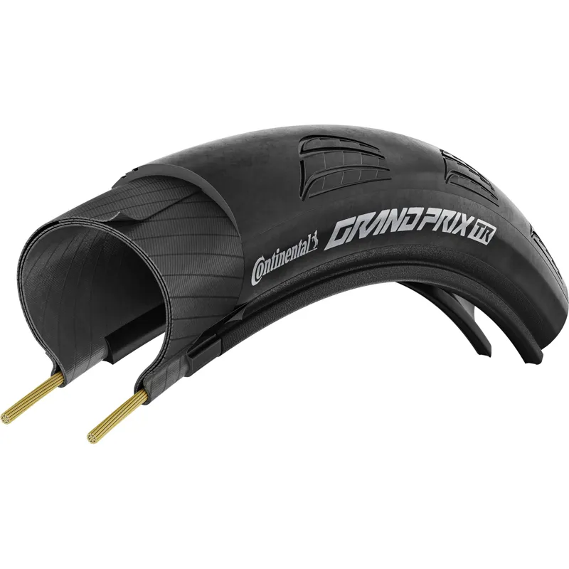 Continental Grand Prix TR Road Bike Tyres - Black/ Black-2
