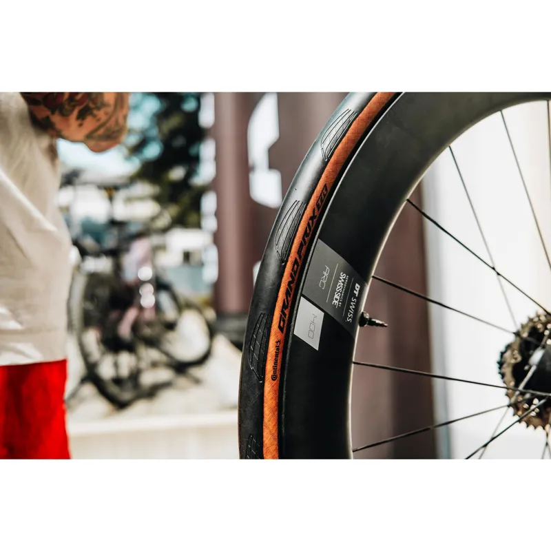 Continental Grand Prix TR Road Bike Tyres - Black/ Transparent-4