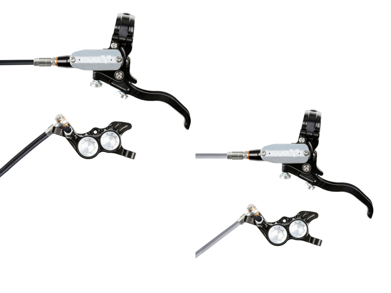 Hope Tech 4 Evo GR4 Disc Brakes - Black/ Silver