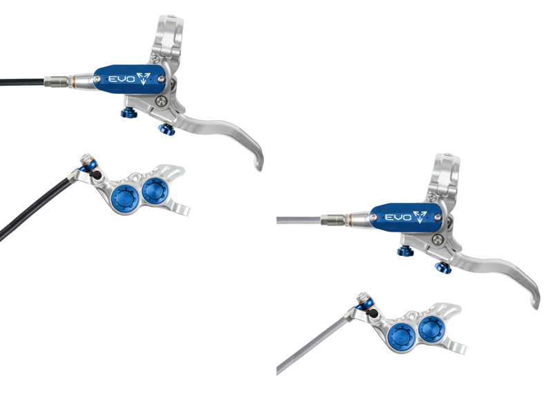 Hope Tech 4 Evo GR4 Disc Brakes - Silver / Blue