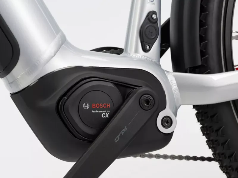 Haibike Trekking 7 Crossbar Hybrid E.Bike - Gloss Soft Grey/ Red/ Blue-4